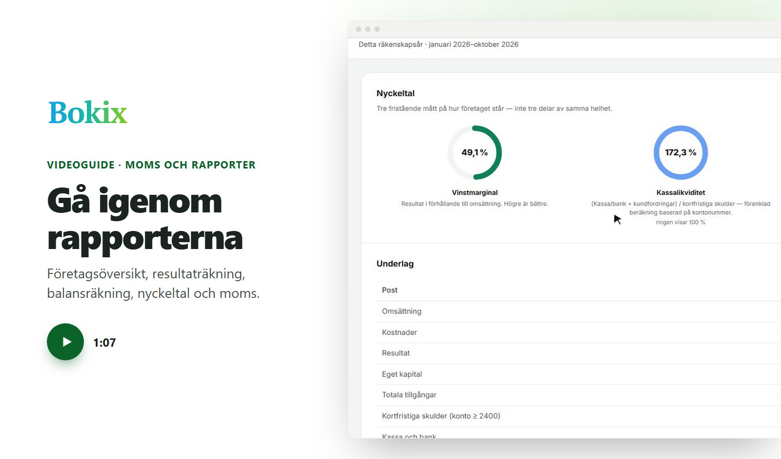 Videoguide: Gå igenom rapporterna